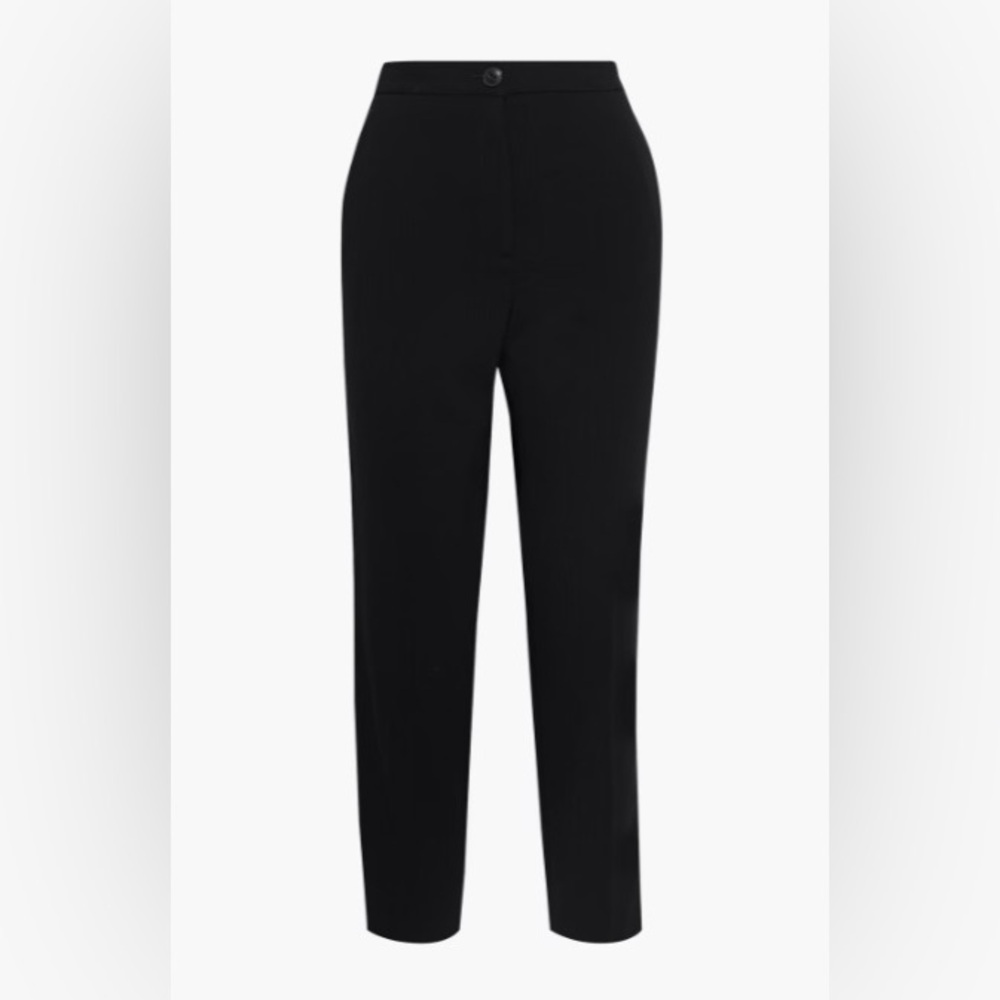 Rag & Bone Meki grosgrain-trimmed crepe straight-leg pants
